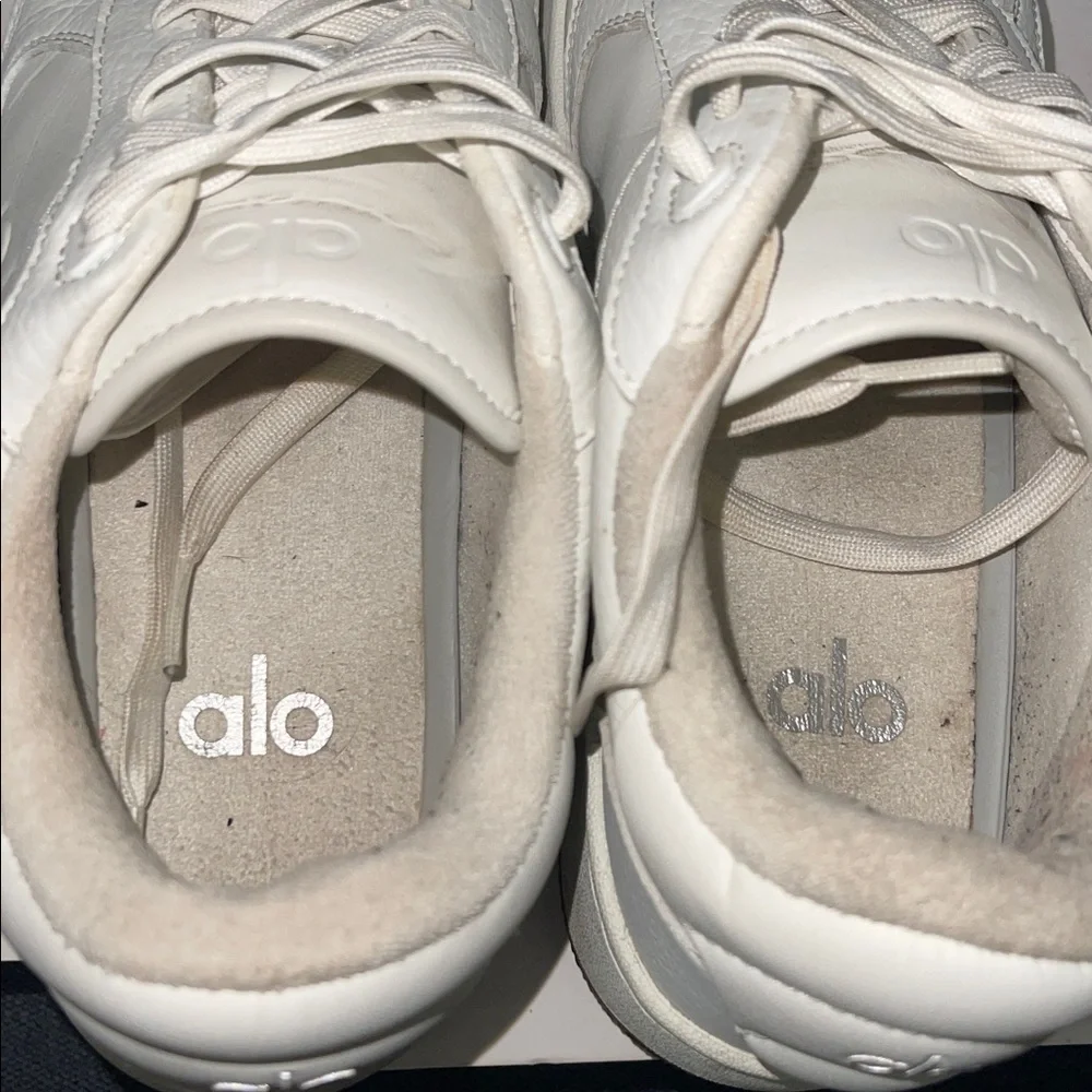 Alo Recovery Mode Casual Cushioned Lace Up Shoes Sneakers Natural White Gum 7